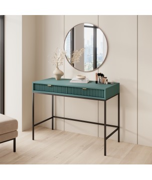 NAYA Toaletka T 104 zielona (LABRADOR) | czarny stelaż