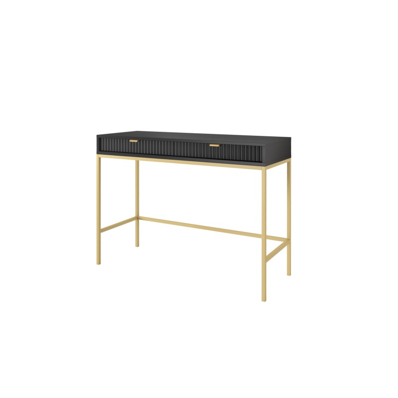 NAYA Toaletka T 104 czarny | złoty stelaż