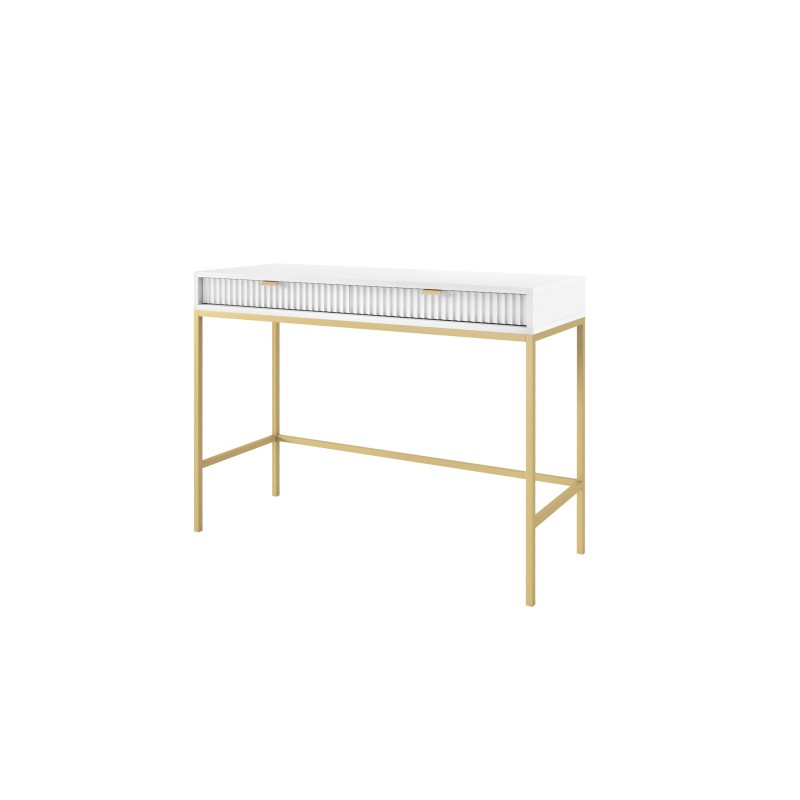 NAYA Toaletka T 104 biały | złoty stelaż
