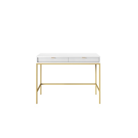 NAYA Toaletka T 104 biały | złoty stelaż