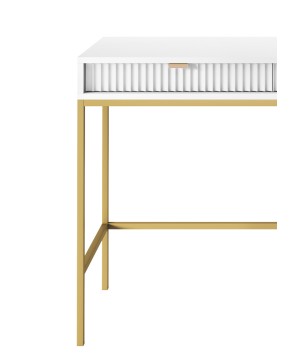 NAYA Toaletka T 104 biały | złoty stelaż