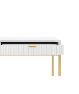 NAYA Toaletka T 104 biały | złoty stelaż