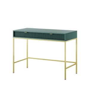 NAYA Toaletka T 104 zielona (LABRADOR) | złoty stelaż
