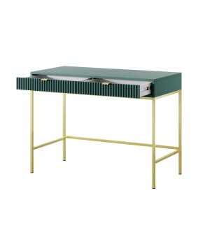 NAYA Toaletka T 104 zielona (LABRADOR) | złoty stelaż