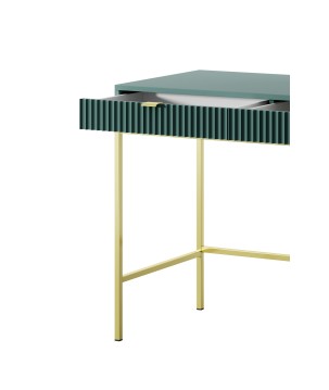 NAYA Toaletka T 104 zielona (LABRADOR) | złoty stelaż