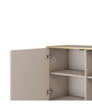 ORIANA Komoda K 160 beżowa | nogi czarne