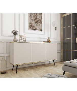 ORIANA Komoda K 160 beżowa | nogi czarne