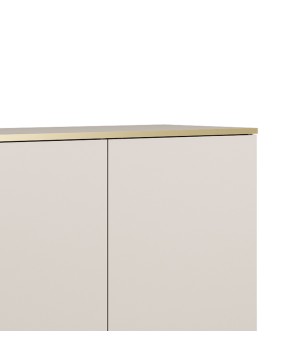 ORIANA Komoda K 160 beżowa | nogi złote