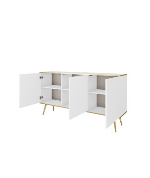 ORIANA Komoda K 160 biała | nogi złote