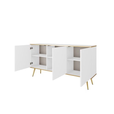 ORIANA Komoda K 160 biała | nogi złote
