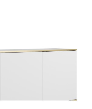 ORIANA Komoda K 160 biała | nogi złote