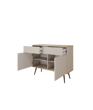 ORIANA Komoda KSZ 107 beżowa | nogi czarne