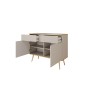 ORIANA Komoda KSZ 107 beżowa | nogi złote