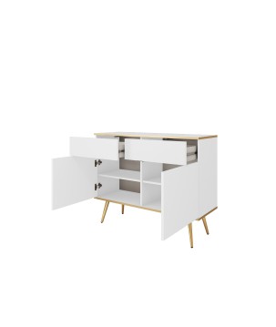 ORIANA Komoda KSZ 107 biała | nogi złote