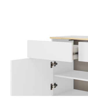 ORIANA Komoda KSZ 107 biała | nogi złote