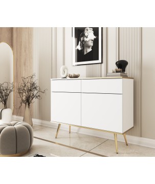ORIANA Komoda KSZ 107 biała | nogi złote