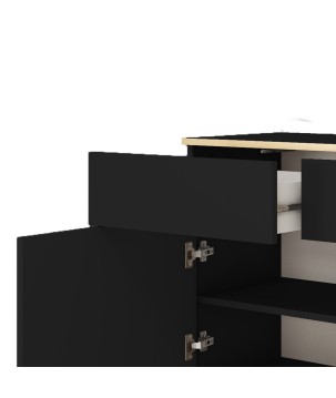 ORIANA Komoda KSZ 107 czarna | nogi czarne