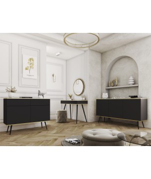 ORIANA Komoda KSZ 107 czarna | nogi czarne