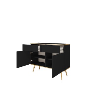 ORIANA Komoda KSZ 107 czarna | nogi złote