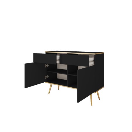 ORIANA Komoda KSZ 107 czarna | nogi złote