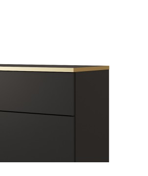 ORIANA Komoda KSZ 107 czarna | nogi złote