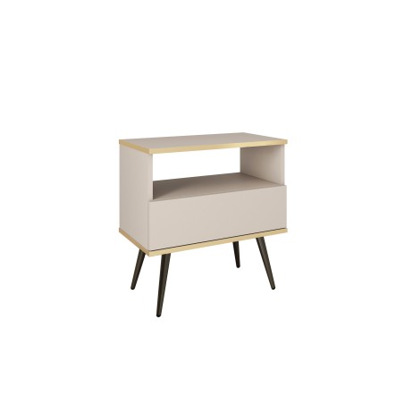ORIANA Szafka nocna S 54 beżowa | nogi czarne