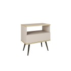 ORIANA Szafka nocna S 54 beżowa | nogi czarne