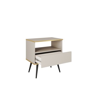 ORIANA Szafka nocna S 54 beżowa | nogi czarne