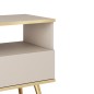 ORIANA Szafka nocna S 54 beżowa | nogi złote
