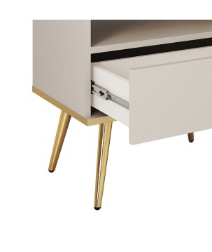 ORIANA Szafka nocna S 54 beżowa | nogi złote