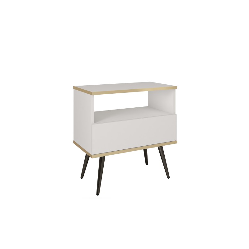 ORIANA Szafka nocna S 54 biała | nogi czarne