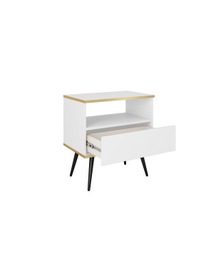 ORIANA Szafka nocna S 54 biała | nogi czarne