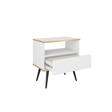ORIANA Szafka nocna S 54 biała | nogi czarne