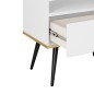 ORIANA Szafka nocna S 54 biała | nogi czarne