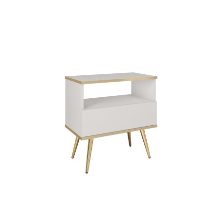 ORIANA Szafka nocna S 54 biała | nogi złote