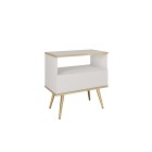 ORIANA Szafka nocna S 54 biała | nogi złote