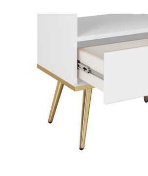 ORIANA Szafka nocna S 54 biała | nogi złote