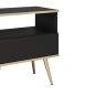 ORIANA Szafka nocna S 54 czarna | nogi złote