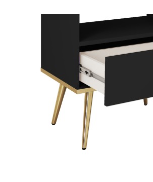 ORIANA Szafka nocna S 54 czarna | nogi złote