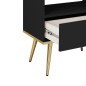 ORIANA Szafka nocna S 54 czarna | nogi złote