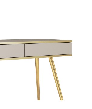 ORIANA Toaletka T 102 beżowa | nogi złote