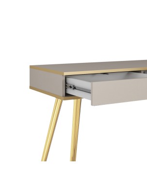 ORIANA Toaletka T 102 beżowa | nogi złote