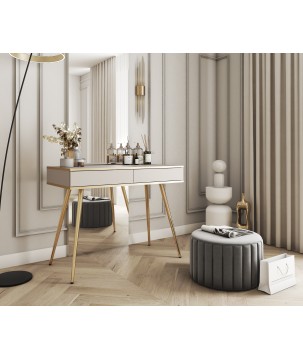 ORIANA Toaletka T 102 beżowa | nogi złote