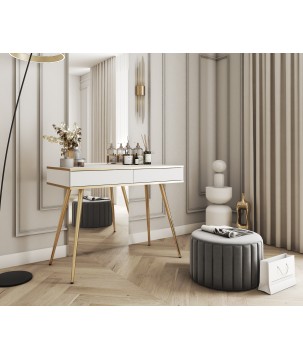 ORIANA Toaletka T 102 biała | nogi złote