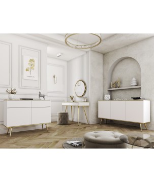 ORIANA Toaletka T 102 biała | nogi złote