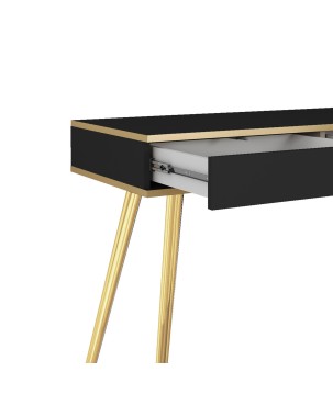 ORIANA Toaletka T 102 czarna | nogi złote