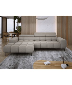 Narożnik PLAZA MINI wolnostojący Lewostronny w tkaninie Promocyjnej APHRODITE 04 WERSAL