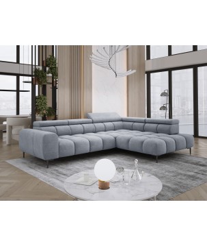 Narożnik PLAZA L wolnostojący Prawostronny w tkaninie CLOUD 82 WERSAL