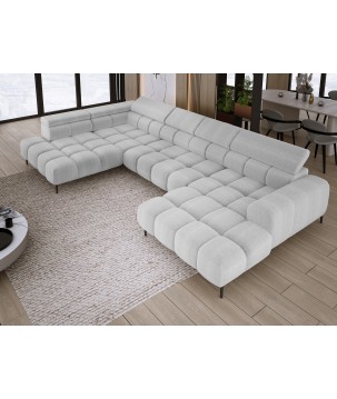 Narożnik PLAZA XL Lewostronny Elektryczna regulacja Tkanina EDEN 17 WERSAL