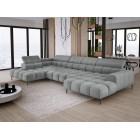 Narożnik PLAZA XL Lewostronny Elektryczna regulacja Tkanina EDEN 18 WERSAL